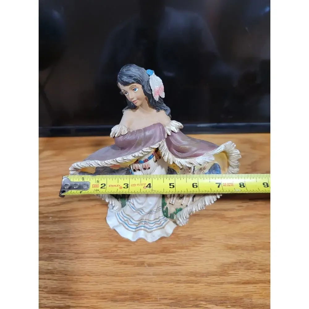 Native American light up Indian WOMAN Statue Resin vtg Western - Picture 11 of 12